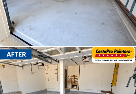 Garage Floor Epoxy Finish in Towson, MD