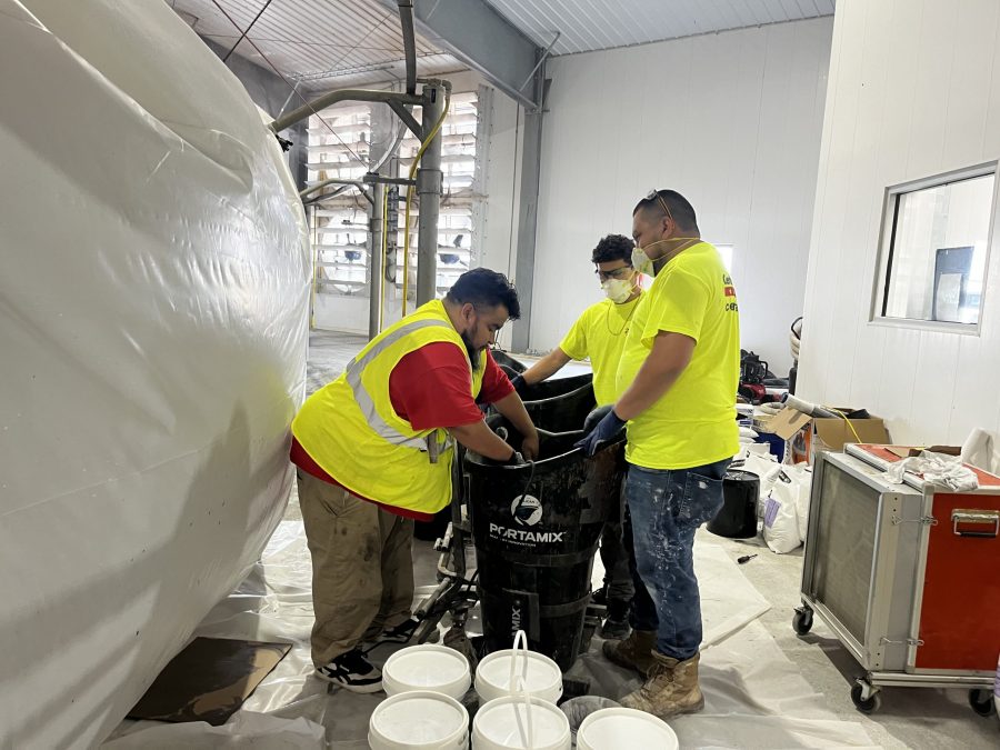 McCarty Farms Commercial Flooring Project mixing the product Preview Image 8