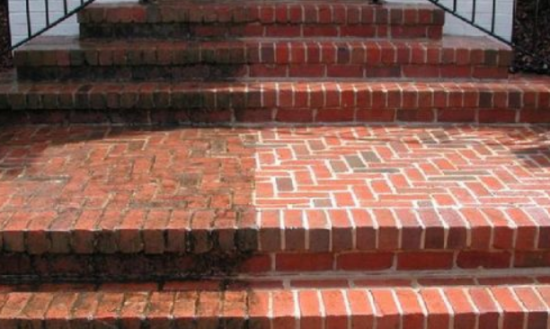 brick powerwashing