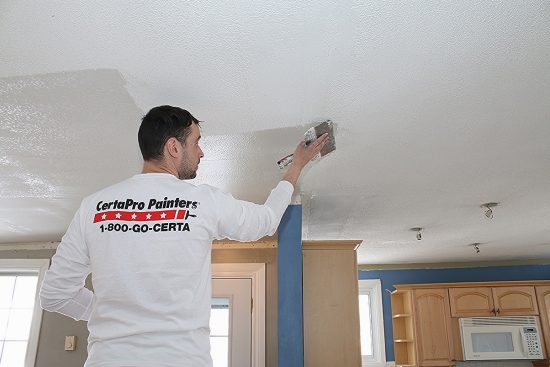 popcorn ceiling skim coat