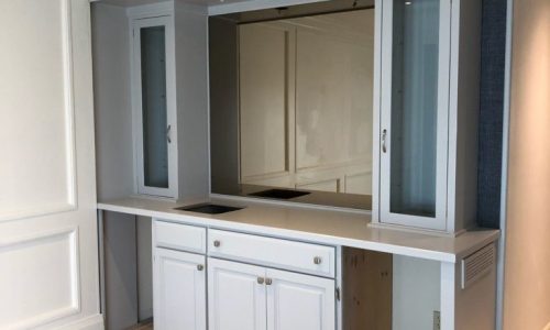 Wet Bar Cabinet Repainting