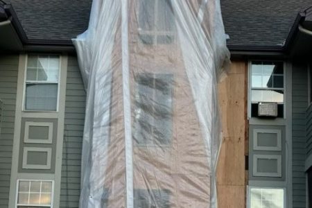Before - Multi-Unit Residential Building Exterior Painting & Staining Project