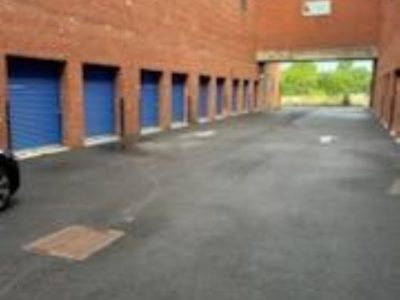 painted storage unit block
