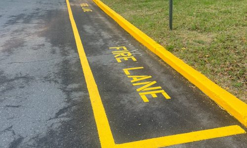 Restored Fire Lane Markings