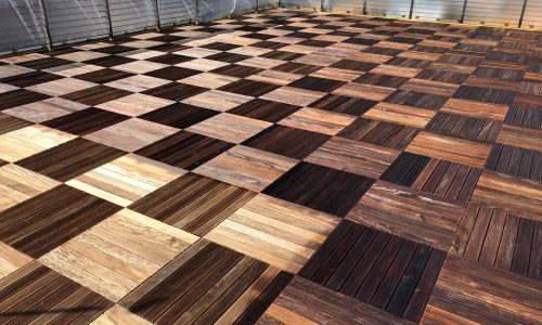 Commercial Patio Staining Project