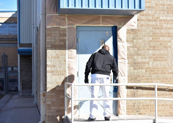 painting building exterior