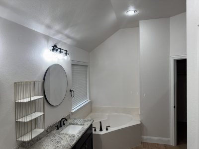 Repainted bathroom interior in Weatherford Texas