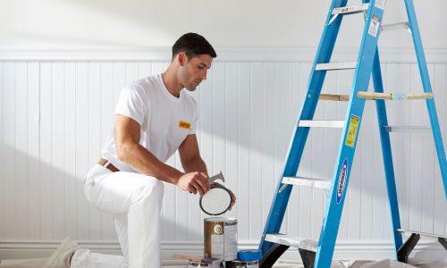 Preparing to paint a room