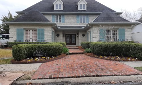 Lime washed brick makes a statement