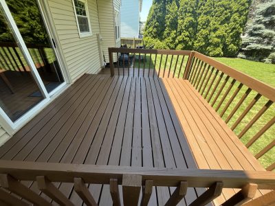 deck with brown stain