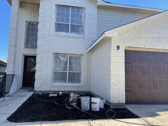 White Painted Brick Exterior