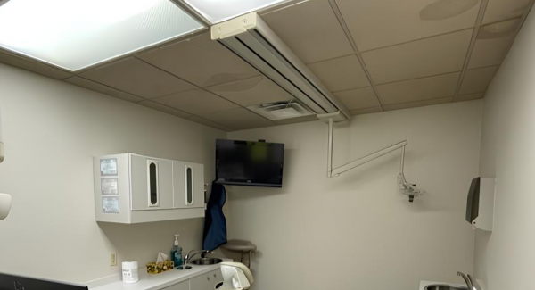dental exam room painted white
