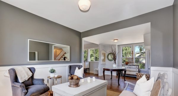 Living room professional interior painting project in Winston-Salem.