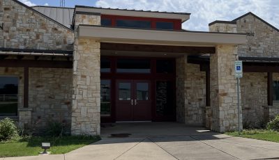 After commercial water supply building exterior painting & staining