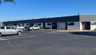 Front of Business Center Exterior Painting White and Black