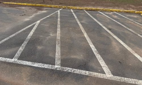 Worn Parking Lot Paint