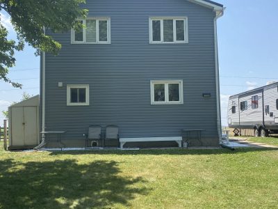 Home siding repainted