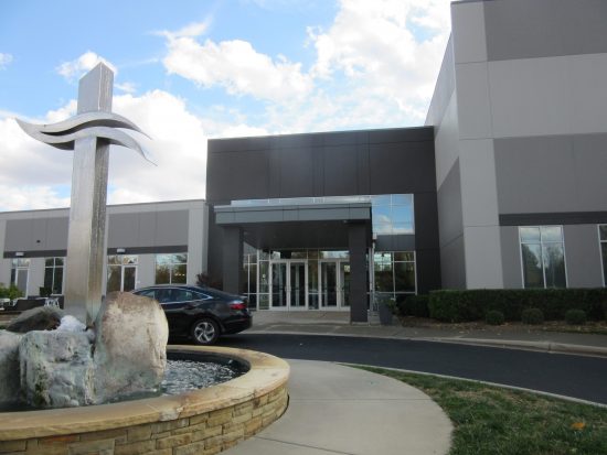 Final Result of religious facility repainted black, gray, and white