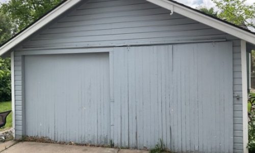 Worn Siding on Detached Garage