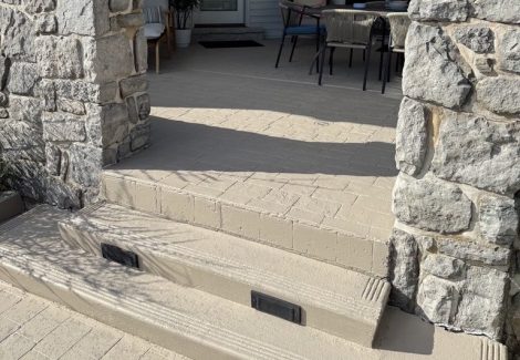 Reisdential Porch Concrete Staining