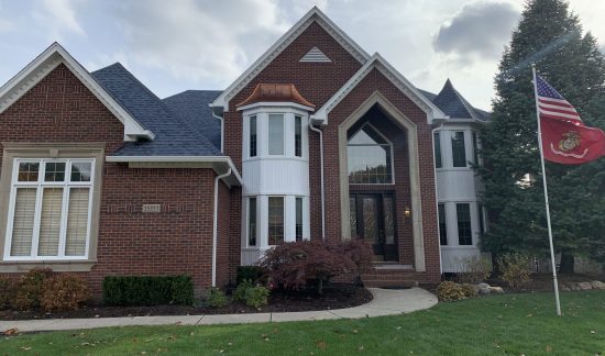 brick home painted