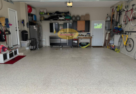 Polyaspartic Garage Floor Installation