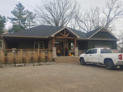 front of house after painting