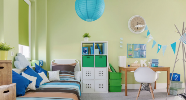 Well lit kids room