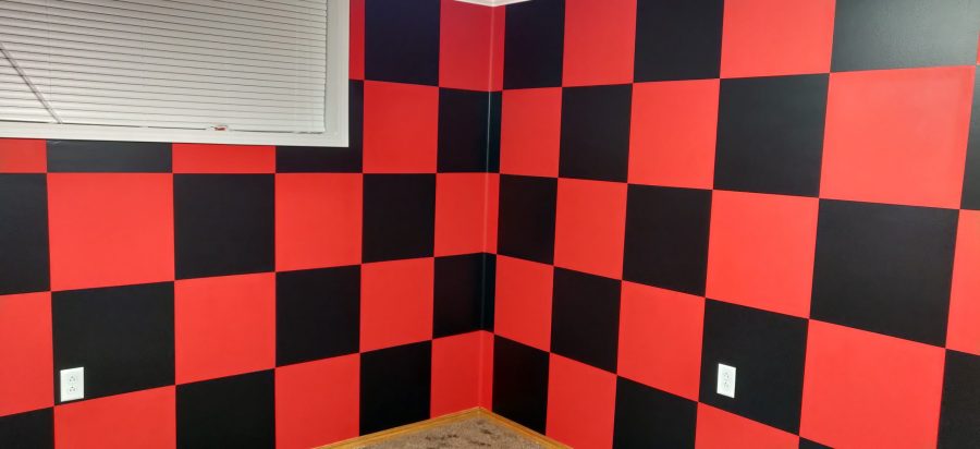 checkerboard pattern painting