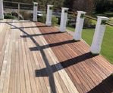 Deck Staining In Progress
