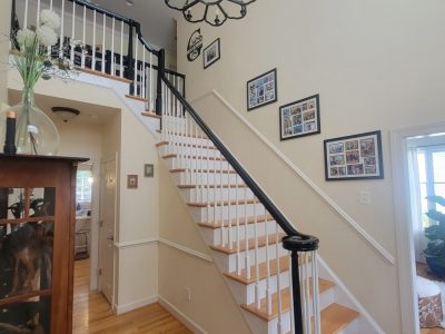 home interior staircase after repaint