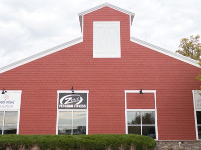 Red painted siding