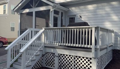 white painted deck