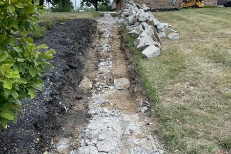 ADA-Compliant Concrete Sidewalk Replacement in Blue Ash, OH (During)