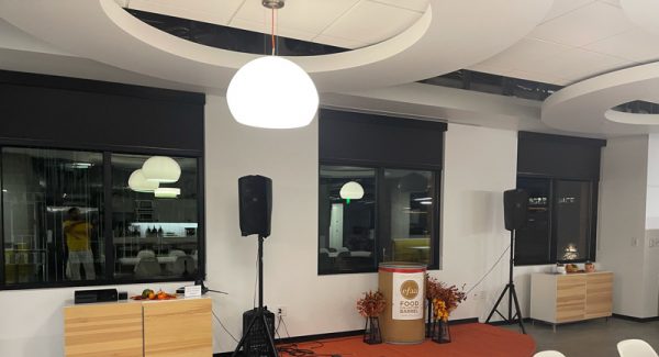 lobby after drywall and painting