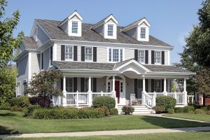 Hanover Exterior House Painters - CertaPro Painters white exterior colonial with front farmer's porch and black shutters
