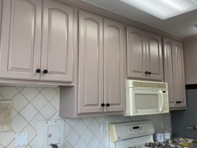 painted kitchen cabinets and kitchen appliances
