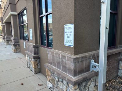 repaired and repainted stucco