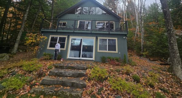 Repainted full house front in Maine