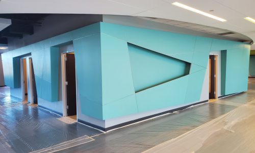 Bright Blue Corridor Area