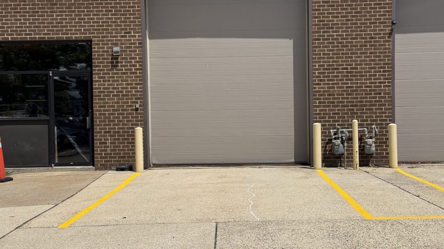 commercial bay area with worn safety bollards Preview Image 4