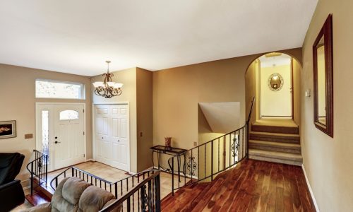 Beige Living Room Interior