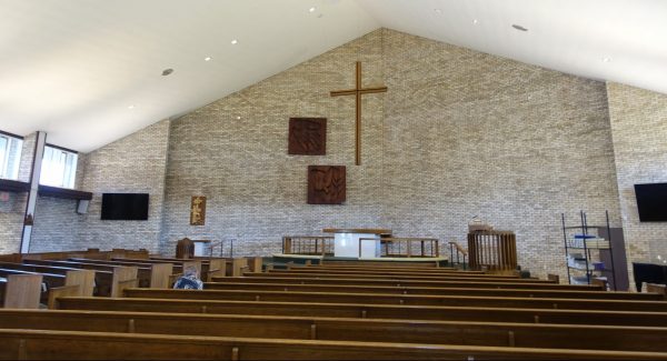 Finished front of church
