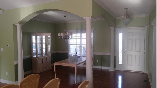 large/open room interior painting in fayetteville, nc