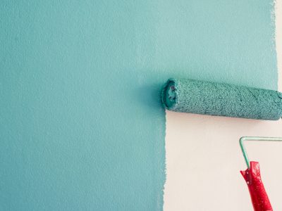 Wall being painted