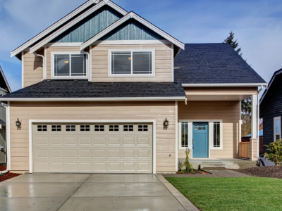 Tan House with Siding