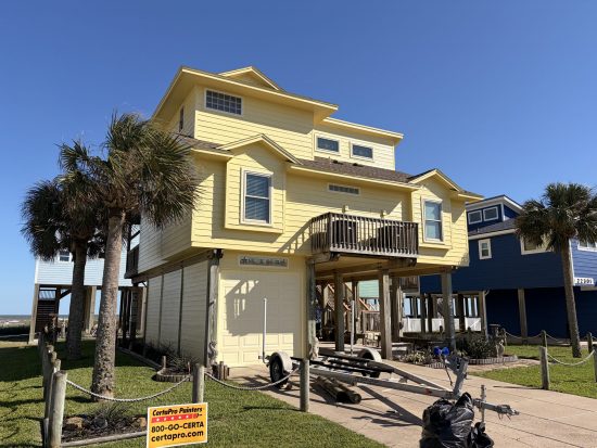 yellow painted house exterior