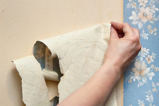 Peeling wallpaper is tedious