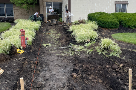 ADA-Compliant Concrete Sidewalk Replacement in Blue Ash, OH (During)