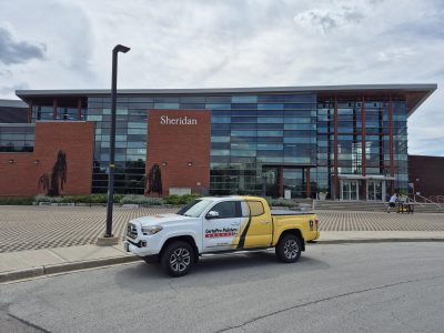 exterior of building after painting at sheridan college